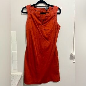 Le Chateau Sleeveless Orange Midi Dress